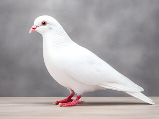 White Dove Illustration on Wood