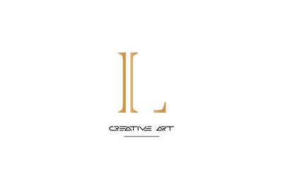LI, IL, L, I abstract letters logo monogram