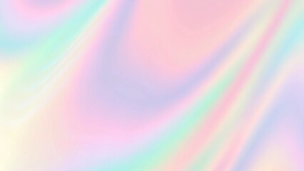Horizontal abstract pastel holographic texture design for pattern and background, iridescent dreamy shimmer effect backdrop with soft colorful gradient ideal for modern digital visuals