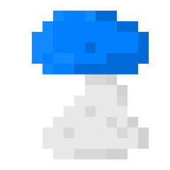 blue mushroom for pixel game