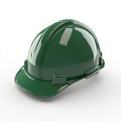 Fototapeta premium Green hard hat safety helmet isolated on white background. (8)