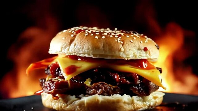 Juicy BBQ Bacon Cheeseburger Recipe Video