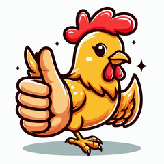 cartoon chicken vector illustration