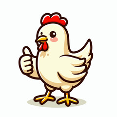 rooster with thumb style