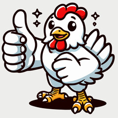 rooster with thumb style