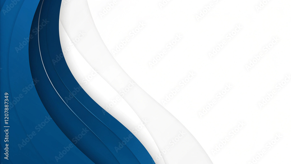 Aufkleber modern blue abstract curve lines background for presentation design, banner, brochure, and business 