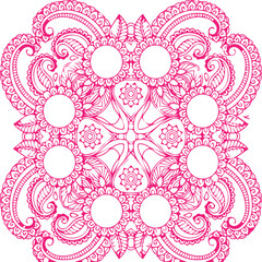 Beautiful flower art and mandala vector design