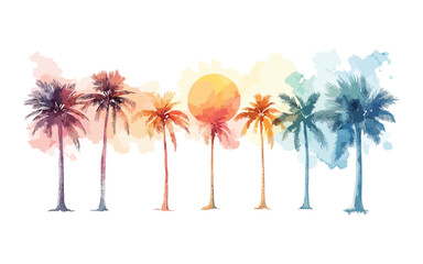 tropical island with palms