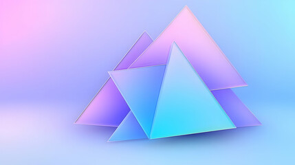Pastel Prism 3D Abstract Background