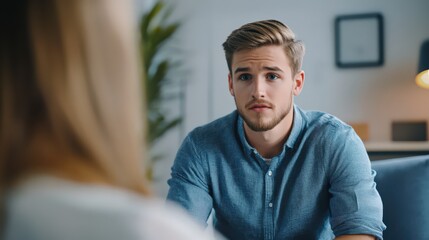 A young adult patient consulting a doctor about recovery strategies after an illness.