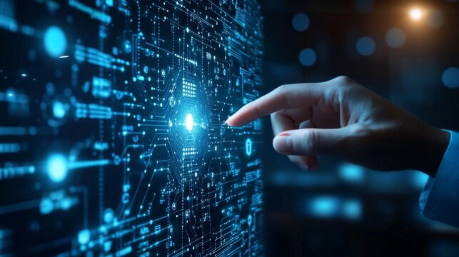 Expert Utilizing AI Powered Software for Cybersecurity Solutions - Powered by Adobe
