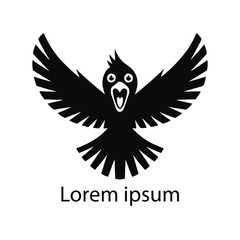 Elegant Black Bird Logo for Branding and Identity
