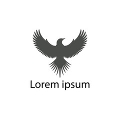 Elegant Black Bird Logo for Branding and Identity