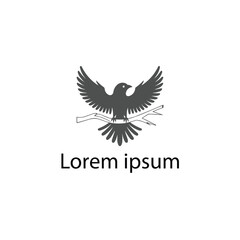 Elegant Black Bird Logo for Branding and Identity