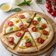 pizza with tomatoes and olives