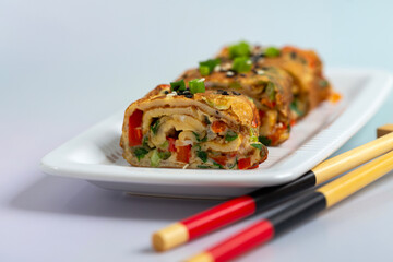 Traditional Vegetable Egg Roll.