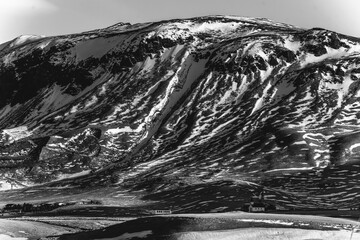 snow covered mountains pretty winter sport iceland