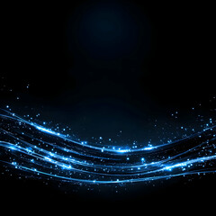 Obraz premium Abstract Blue Glowing Lines Background