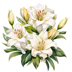 Lilie Flower Clipart Vector Illustration