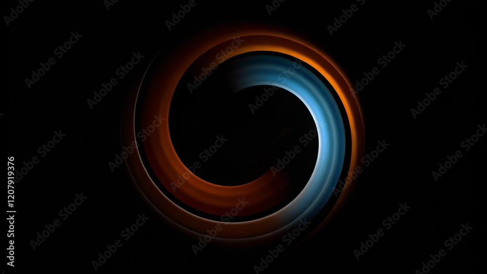 Poster abstract circle shapes with gradient isolated on black background. fluid vivid gradients for banners