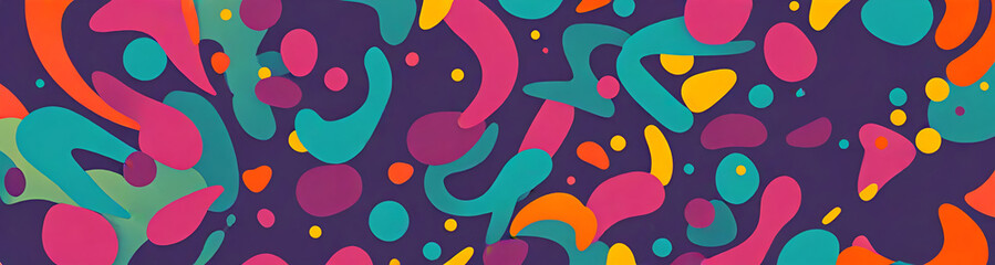 illustrazione sfondo con elementi astratti e motivi geometrici a tema surreale