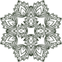 Beautiful flower art and mandala vector design