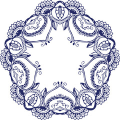 Beautiful flower art and mandala vector design