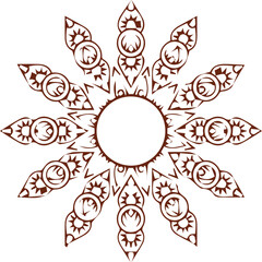 Beautiful flower art and mandala vector design