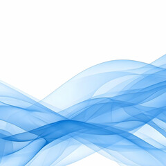 Abstract Blue Wave Background Illustration