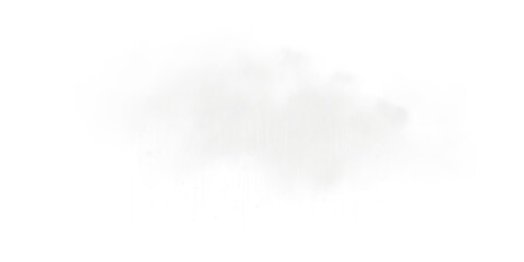 Realistic white cloud with rain drops, rainstorm, rain cloud, rainfall or cyclone weather. 3d rain cloud or cumulus. Cloudy and rainy sky with downpour. PNG.