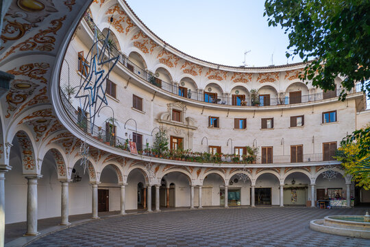 Plaza del Cabildo, kleinen halbrunden Platz, Sevilla, Andalusien, Spanien