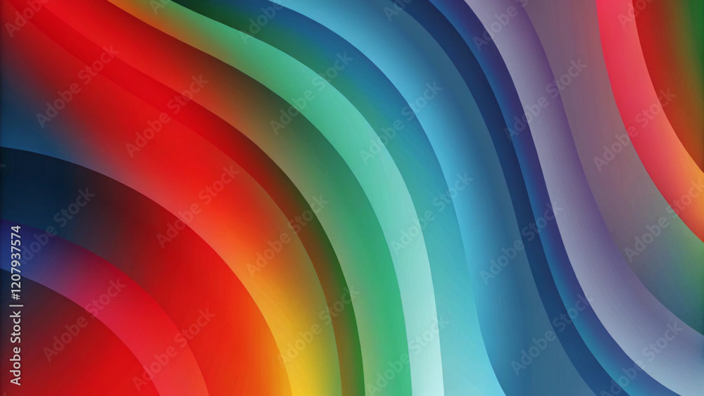 Aufkleber Trendy simple fluid color gradient abstract background with dynamic wave line effect. Illustration for wallpaper, banner, background, card, book illustration, landing page, modern, digital, smooth