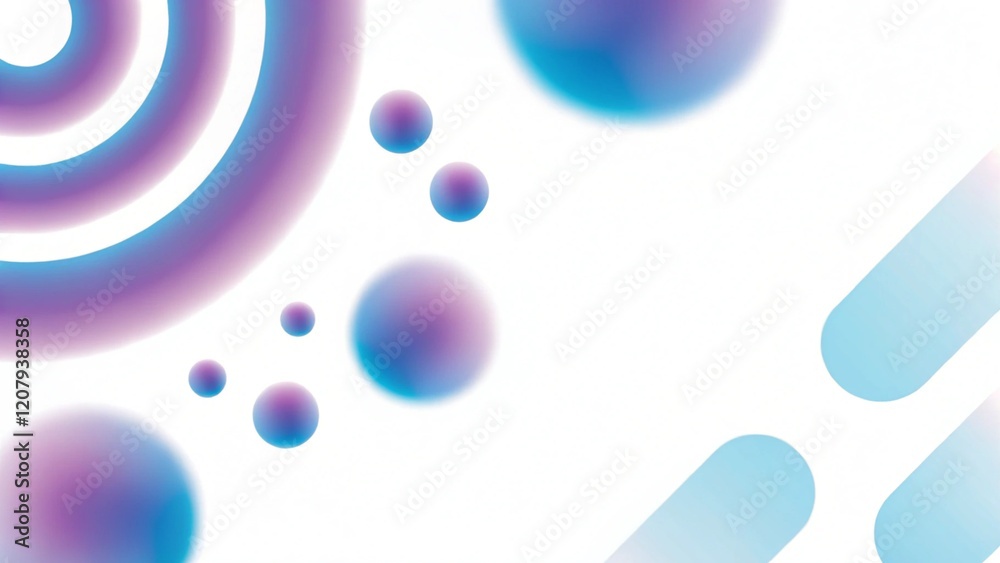 Poster background with abstract neon shapes in gradient pastel colors. poster with blurred effect. asymmetr