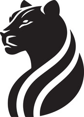 Black Panther Minimalist Logo Design 