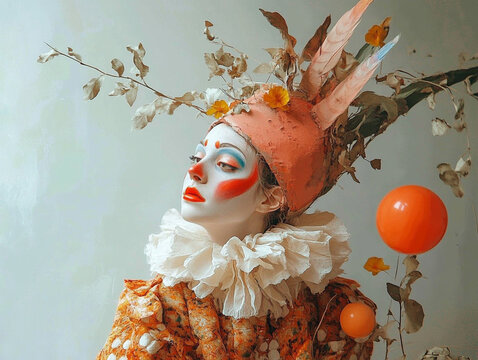 Woman in disguise harlequin