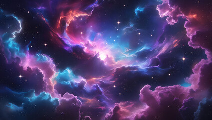 Fototapeta premium space background with nebula and stars, environment map. HDRI spherical panorama