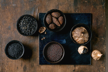 Set of black spices