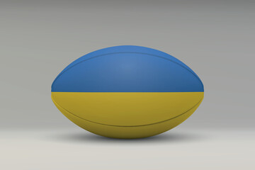 Ukraine Rugby Ball with National Flag Design