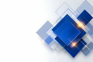 Abstract Blue Squares Background Illustration