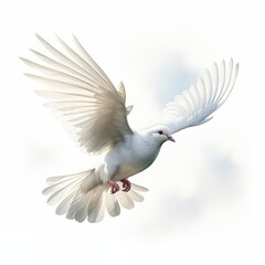 Obraz premium White Dove clipart. Watercolor illustration. Hand-Painted Digital Artwork