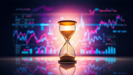 Time management tips optimize productivity in business digital workspace hourglass illustration modern setting