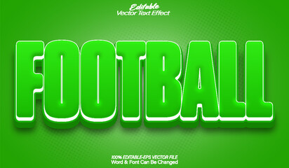 Football Vector Text Effect Editable Alphabet Game Sport Stadium Play