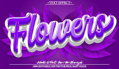 Flower Vector Text Effect Editable Alphabet Floral Spring Botanic