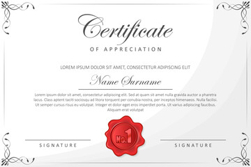Elegant luxury Certificate template for print design