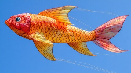 Fototapeta premium goldfish on blue