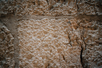 textured stone wall in a medieval city