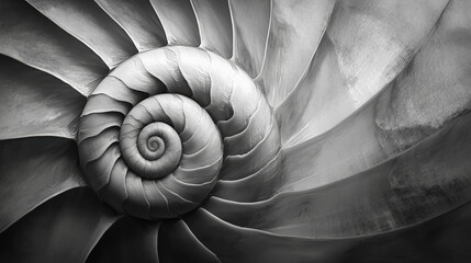 Obraz premium Black and white realistic photo, Golden Ratio