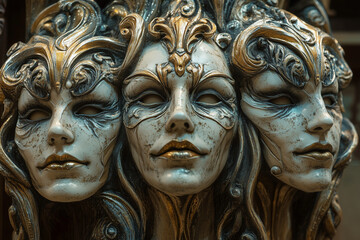 Ancient Ritual Mask Dark Moody Fine Art Still Life