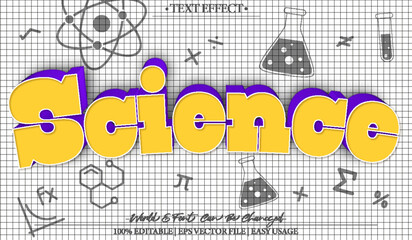 Science Vector Text Effect Editable Alphabet Chemistry Scientist