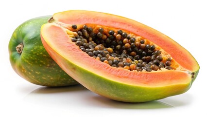 papaya isolated on white background
